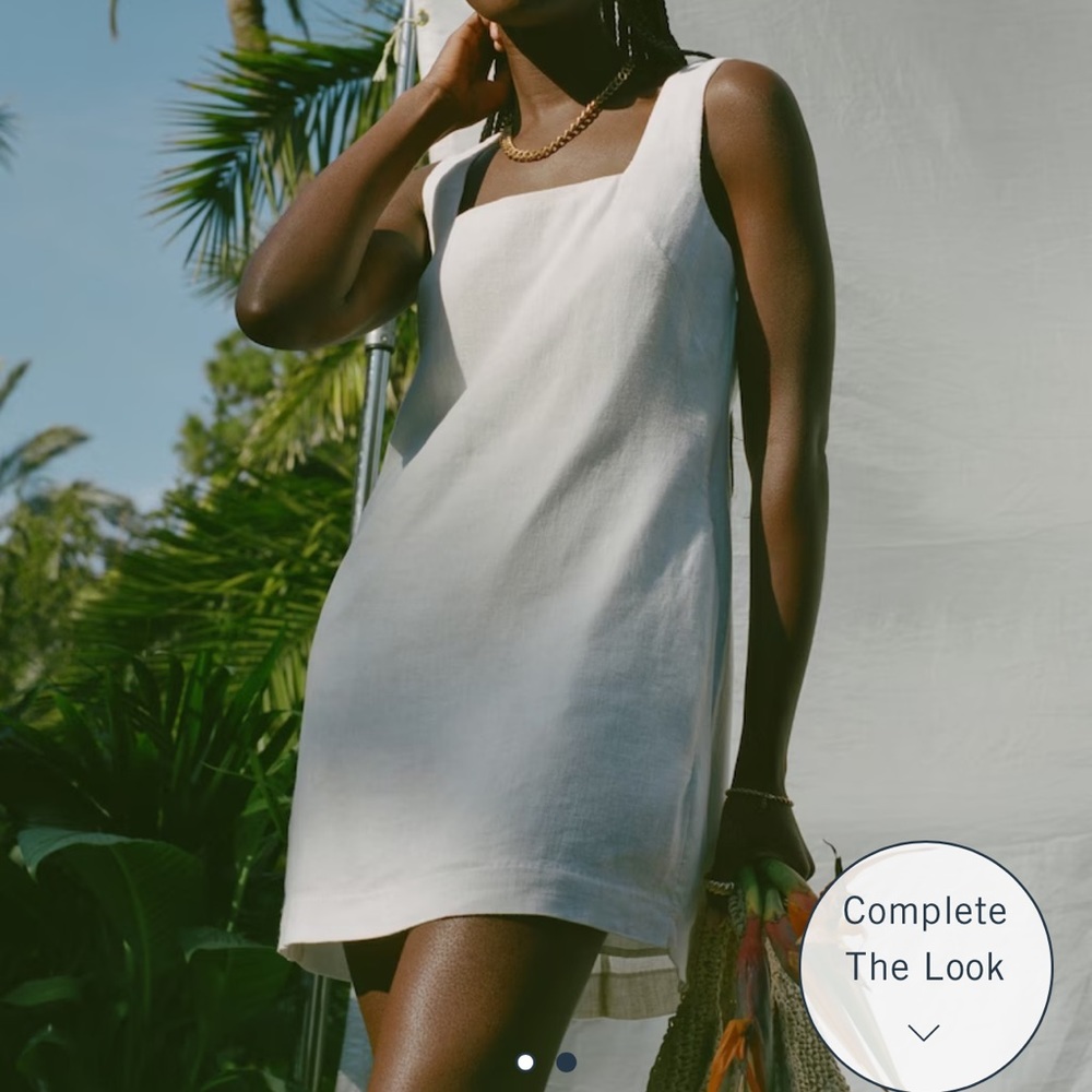 Abercrombie white linen dress size small